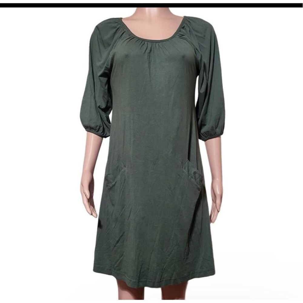 Bobi women loose fit midi  green dress M